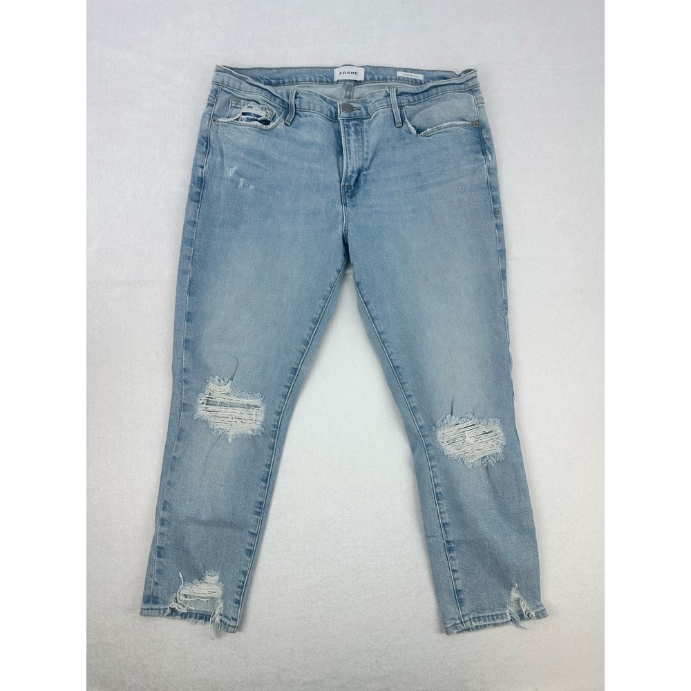 FRAME DENIM Le Garcon Released‎ Crop Hem Boyfriend Jeans No Size